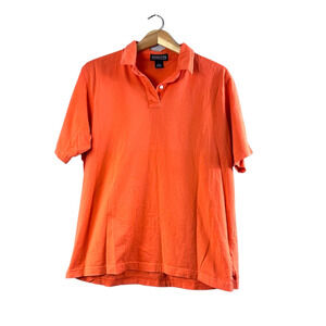 Men's Orange Land's End Polo Shirt L